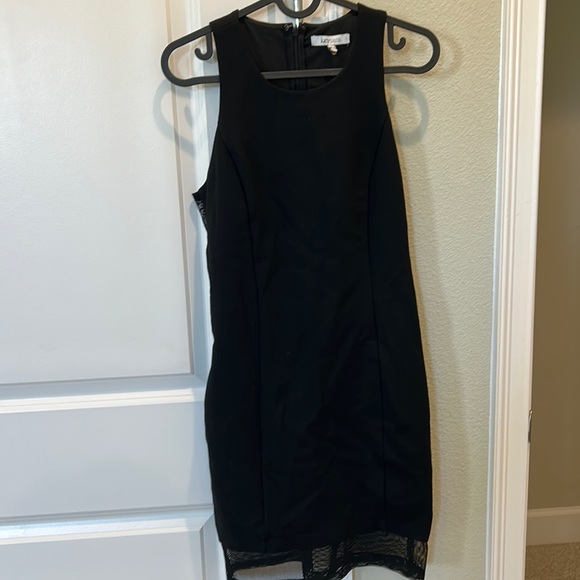 LucyParis Black bodycon Dress with mesh accents - Picture 1 of 5